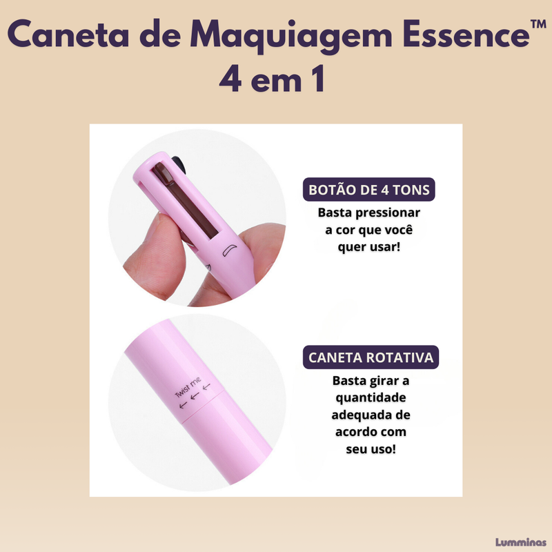Caneta de Maquiagem para Retoque Rápido 4 em 1 | Prática | Portátil - Essence™️