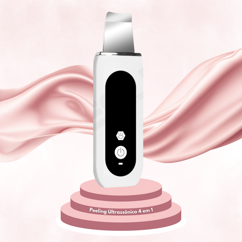 Limpador Facial Ultrassônico Recarregável para Limpeza Profunda e Lifting – Peeling + Terapia LED – Para Todos os Tipos de Pele - DermaGlow