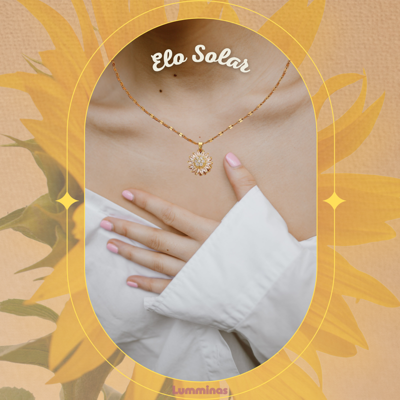 Colar Girassol Elo Solar™️ – O presente perfeito para quem ilumina sua vida!