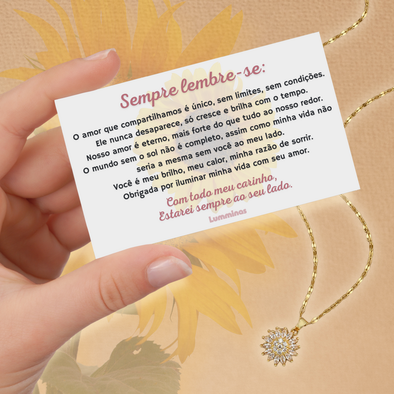 Colar Girassol Elo Solar™️ – O presente perfeito para quem ilumina sua vida!