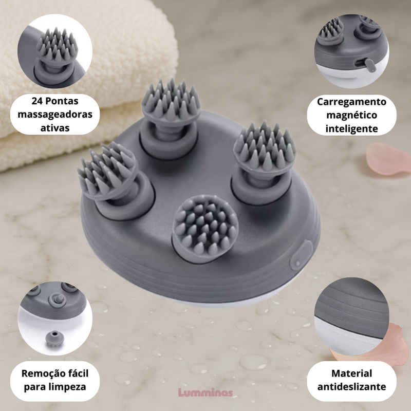 Massageador Elétrico para Couro Cabeludo e Corpo - Aluma