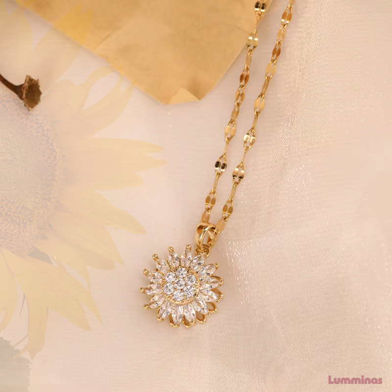Colar Girassol Elo Solar™️ – O presente perfeito para quem ilumina sua vida!