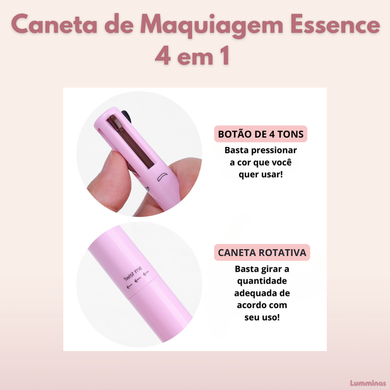 Caneta de Maquiagem para Retoque Rápido 4 em 1 | Prática | Portátil - Essence™️